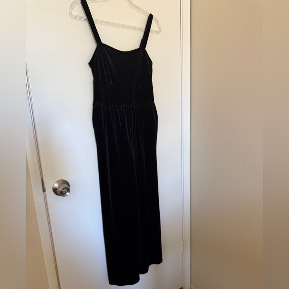 Elegant Black Velvet Romper
